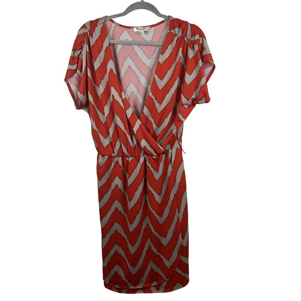 Corey P Women's Red Chevron Dress Size XL